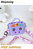 Weiyinxing Children's Silica Gel Shoulder Bag Cute Baby Girls Mini Coin Purse Handbags Lovely Pink Kids Small Wallet Crossbody Bags