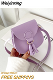 Weiyinxing Leather Children Small Shoulder Bag Cute Princess Accessories Kids Coin Purse Handbags Cute Girls Baby Tassel Crossbody Bags