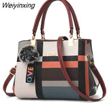 Weiyinxing Luxury Handbag Women Stitching Wild Messenger Bags Designer Brand Plaid Shoulder Bag Female Ladies Totes