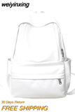 weiyinxing Capacity Leather Women Backpack Men Travel Backpacks High Quality BookBags Mochilas School Backpack for College Students