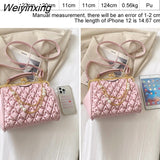 Weiyinxing women's bag 2023 trend Vintage crossbosy bag pleated luxury designer handbag for women pearl chain totes bags for women