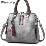 Weiyinxing PU Leather Ladies HandBags Women Messenger Bags TotesTassel Designer Crossbody Shoulder Bag Boston Hand Bags Hot Sale