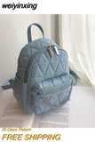 weiyinxing Women Designer Leather Backpacks Sac A Dos Chain Luxury Fashion High Quality Small Backpack for Teenage Girls Mochila Rucksack