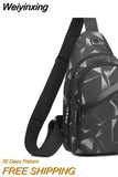 Weiyinxing Men Casual Multifunction Shoulder Bag Travel Crossbody Bag on Shoulder Sling Bag Pack Messenger Pack Chest Bag for Male