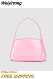 Weiyinxing Small Silver Women Handbags Designer Chains Shoulder Bag Luxury Pu Leather Crossbody Bag Mini Phone Female Purses 2023