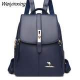 Weiyinxing 2023 Women Leather Backpacks Fashion Shoulder Bags Female Backpack Ladies Travel Backpack Mochilas School Bags For Girls