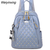 Weiyinxing women backpack high quality leather backpack lady travel backpack shoulder bags school bags back pack mochila feminina