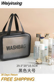 Weiyinxing Bag Organizer Cosmetic Bag Large Capacity Wash Gargle Waterproof Bath Translucent Frosted Receive Package Customization