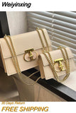 Weiyinxing New Luxury Designer Chain Shoulder Bags Summer Classic Fashion Crossbody Solid Color High Quality Leather Women Handbags