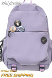 Weiyinxing Women Men Nylon Badge College Backpack Fashion Lady Male Travel Bag Girl Boy Drawstring Backpack Female Laptop Student Bags