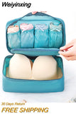 Weiyinxing New Travel Bra Bag Underwear Organizer Bag Cosmetic Daily Toiletries Storage Bag Women's High Quality Wash Case Bag