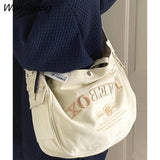 Weiyinxing American Embroidery Canvas Bag High Capacity High Quality Women's Bag Messenger Bag Tote Shopping Bag Commuter Bag Purse