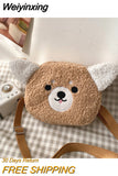 Weiyinxing Japanese Girls Style Kawaii Bag Cartoon Cute Plush Shoulder Bags For Woman New Small Crossbody Packs Female Phone Purse