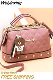 Weiyinxing Women 2023 New European and American Fashion Women's Bag Lingge Small Fragrant Handbag Boston Shoulder Bag