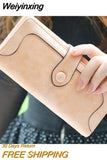 Weiyinxing Departments Faux Suede Long Wallet Women Matte Leather Lady Purse High Quality Female Wallets Card Holder Clutch Carteras