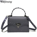 Weiyinxing Bags For Women Solid Flap Fashion Messenger Bag Rivet Women Shoulder Bag Small Big Lady Handbags High Quality Bags Women's