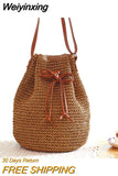 Weiyinxing Rattan Women Shoulder Bags Wicker Woven Large Capacity Tote Tassel Crossbody Bag 2023 Summer Beach Big Purses Travel Bag