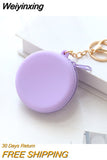 Weiyinxing Silicone Wallet Solid Color Children Cartoon Small Round Zero Purses Korean Style Cute Coin Key Storage Bag Mini Handbag