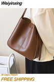 Weiyinxing Summer Trendy Small PU Leather Women's Designer Bucket Handbag Luxury Brand Fashion Lady Shoulder Crossbody Bags