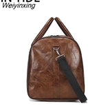 Weiyinxing Travel Bag Waterproof Wear Resistant Travel Bags Unisex Handbag PU Sturdy Hand Larger Capacity Bags Sports Big Bag Bolsos