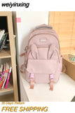 weiyinxing Fashion Nylon Rucksack Waterproof Boy Girl Rabbit Bookbag for Teens Backpack High School Schoolbag Black Mochila Women