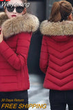 Weiyinxing Down Cotton Padded Parka Female Jacket Short Coat Slim 2023 New Autumn Winter Jacket Women Parkas Fur Collar Outwear