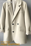 Weiyinxing Fashion Women Blazers Notched Collar Single Breasted Full Sleeve Solid Color Casual Suit Jacket Autumn 2023 New 5C341