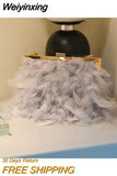 Weiyinxing Women Feather Evening Purse with Pearl Strap Chain Clutch Handbag Tote Female Elegant Dinner Party Shoulder Crossbody Bag