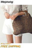 Weiyinxing Bag Women Summer Beach Bag Large Capacity Ladies Handbags Handmade Straw Bag Bohemian Rattan Travel Tote сумки женские