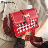 Weiyinxing de luxo feminina com design em lã, bolsa quadrada de ombro em couro pu, bolsa mensageiro de marca elegante, bolsa de celul