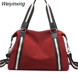 Weiyinxing feminina de marca famosa com alça superior, bolsa de mão de náilon casual para mulheres, bolsa tote transversal de corpo