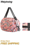 Weiyinxing Storage Organizer Bag Waterproof Shopping Tote Bag Large Capacity Eco Friendly Shopping Bag Save Space for Outdoor Travel