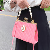 Weiyinxing evening bag with pearls elegant bags for women banquet fashion handbags for women luxury designer lady crossbody bags