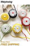 Weiyinxing Little Daisy Girl Small Children's Shoulder Bags Fashion PU Leather Princess Mini Messenger Bag Coin Purse Wallet Handbags