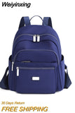 Weiyinxing Women's Nylon Backpack Fashion Trend Travel Rucksack Large Capacity Schoolbag Handbag Lady Simplicity Leisure Both Shoulder Bags