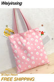 Weiyinxing Daisy Flower Women Nylon Shoulder Bags Female All-match Shopping Bag Casual Tote Student Girls Daily Books Handbags