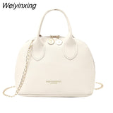 Weiyinxing Women Shoulder Bags Luxury Designer Shell Ladies Hand Bag Large Capacity Crossbody Bags Vintage PU Leather Totes Handbag