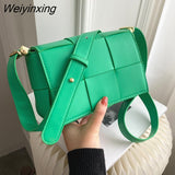Weiyinxing Crossbody Bags For Women 2023 Weave Bag Female Luxury Brand Messenger Bag Simple Shoulder Purse Small Casual Female Flap