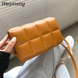 Weiyinxing YIDE 2023 Spring New Trend Wild Shoulder Bag Fashion Plaid Bag Women Ladies Design Messenger Small Square Bag Luxury Handbag