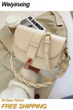 Weiyinxing Saddle Small Shoulder Crossbody Bags For Women Trend Vintage Designer Crocodile Pattern PU Leather Ladies Handbag