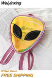 Weiyinxing Children PVC Small Crossbody Bags Alien Laser Transparent Girls Jelly Bag Baby Coin Purse wallet Accessories