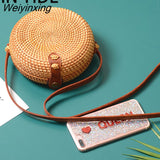 Weiyinxing Square Round Mulit Style Straw Bag Handbags Women Summer Rattan Bag Handmade Woven Beach Circle Bohemia Handbag New Fashion