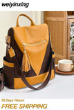 weiyinxing Bagpack Women High Quality Nylon Backpacks Female Big Travel BackBag Large School Bags for Teenage Girls Patchwork Bag