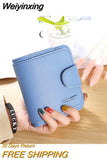 Weiyinxing Women Wallets 2023 New Luxury Brand Red Black Small Mini Coin Purse Hasp Card Holder Lady Wallet Zipper Female Leather Buckle