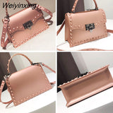 Weiyinxing Bags For Women Solid Flap Fashion Messenger Bag Rivet Women Shoulder Bag Small Big Lady Handbags High Quality Bags Women's