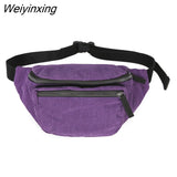 Weiyinxing Women Corduroy Waist Bag Ladies Designer Canvas Fanny Pack Fashion Brown Money Phone Chest Banana Bag Female Bum Belt Bags phone