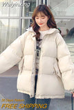 Weiyinxing 2023 Women Short Jacket Winter Thick Hooded Cotton Padded Coats Female Korean Loose Puffer Parkas Ladies Oversize Harajuku C