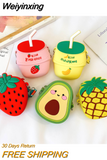 Weiyinxing Gel Children's Mini Coin Purse Handbags Cartoon Fruit Girls's Crossbody Bag for Boys Kids Cute Small Shoulder Bags Wallet