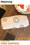 Weiyinxing Smile Corduroy Travel Cosmetic Lipstick Purse Storage Bag Kawaii Makeup Handbags Organizer Wallet Pouch Pencil Case Pen Bag