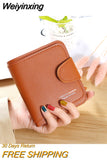 Weiyinxing Women Wallets 2023 New Luxury Brand Red Black Small Mini Coin Purse Hasp Card Holder Lady Wallet Zipper Female Leather Buckle